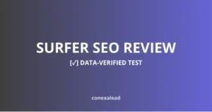 Surfer SEO Review: a comprehensive analysis of the AI content optimization tool on Conexalead blog.